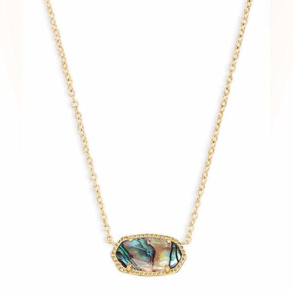 Kendra Scott Elisa Gold Necklace in Abalone Shell - Picture 4 of 5